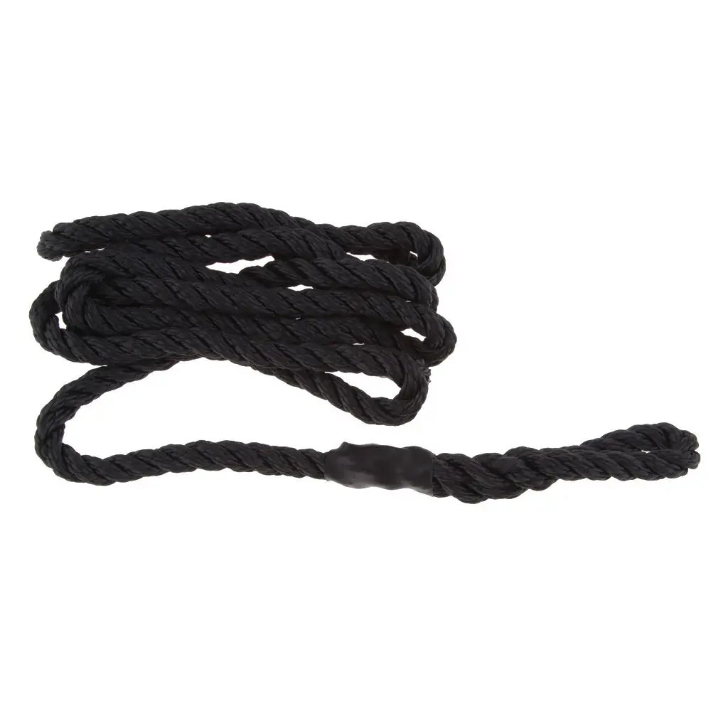 Boat Fender Lines 3/8'' x 6.5' Bumper Whips Rope Docking Black