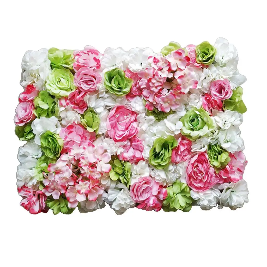Artificial Flower Wall Panel Rose Hydrangea Wedding Backdrop Decor Wall Carpet
