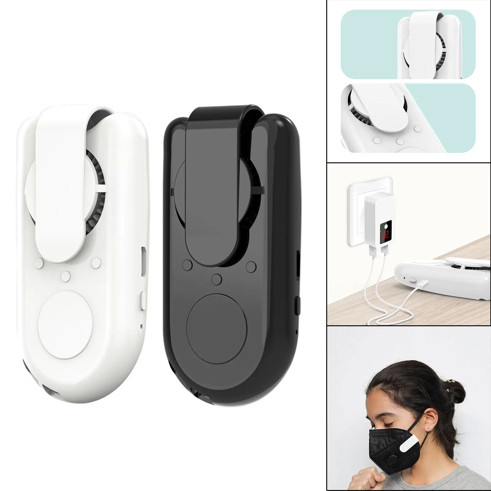 Outdoor Electric Clip-on Fan for USB Face Mask Cooling Creates A Wearable  Mask Make Breathing Easier with USB