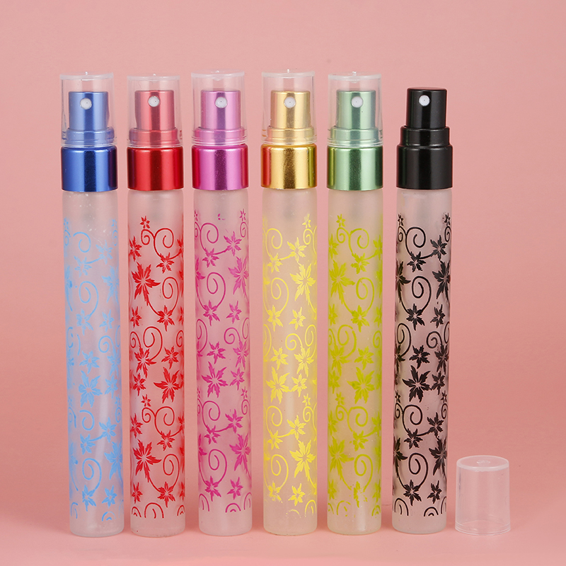 Best of 6 Pcs / lot Frosted Printed 10ml Glass Perfume Spray Bottles Atomizer Empty Refillable Portable Mini Parfum Bottle Reviews & Tips