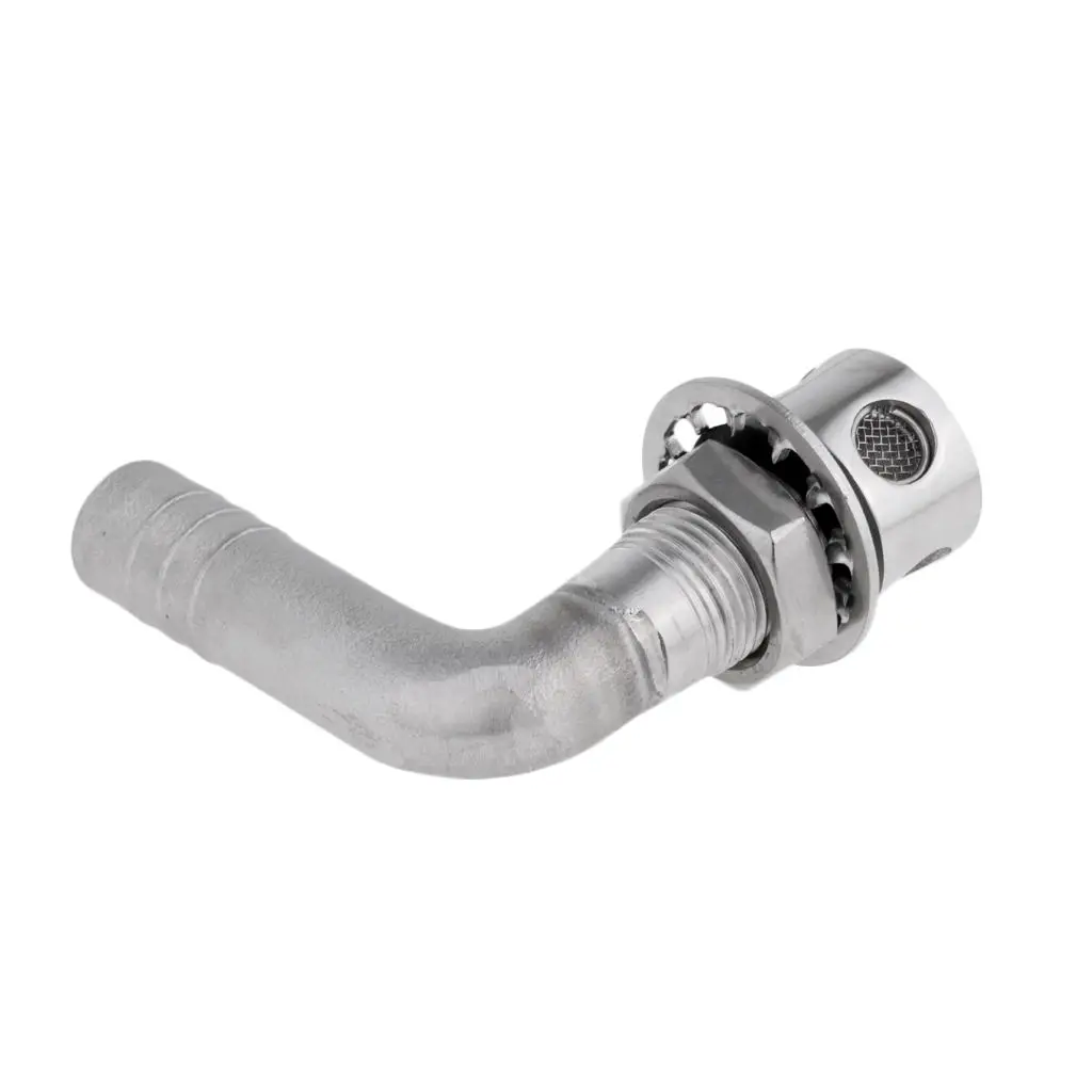 Durable 15mm/ 0.6`` 316 Stainless Steel 90 Bend Gas Fuel Tank Vent Through Hull Boat/Yacht Marine-grade 316 Stainless steel