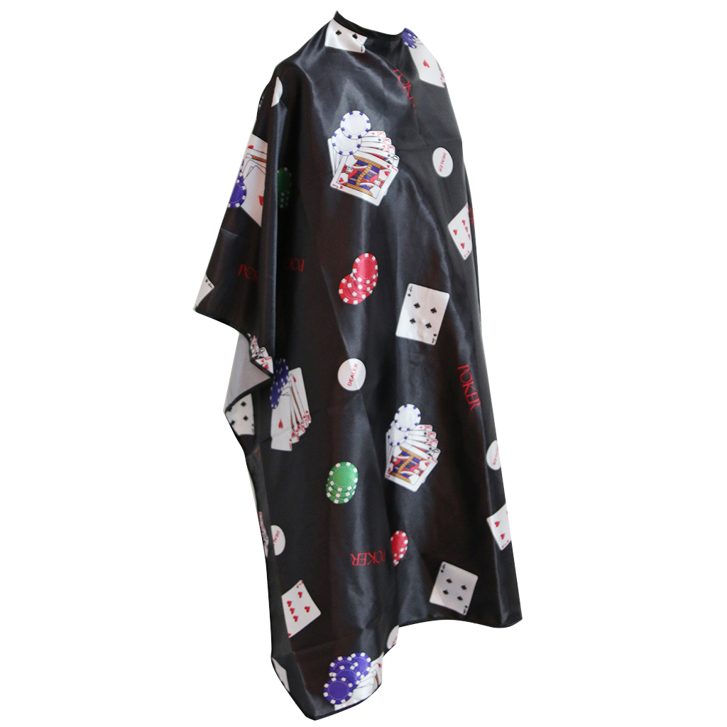 Cutting Dye Cape Gown Static Free Apron Wrap W/ Snap Fastener For Salon Home