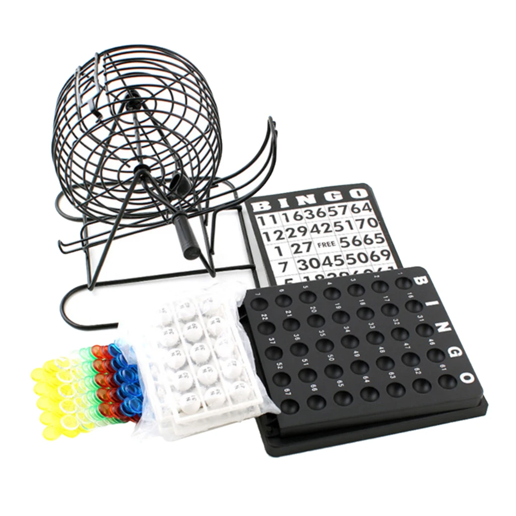 Bingo Lottery Cage Table Machine Friends Game Tools for Fun Toy Set 75 Balls