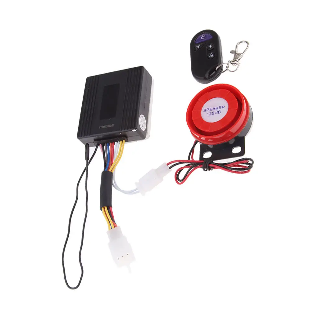 1 Set Motorcycle Security Anti-theft Alarm System Kit With Remote Control