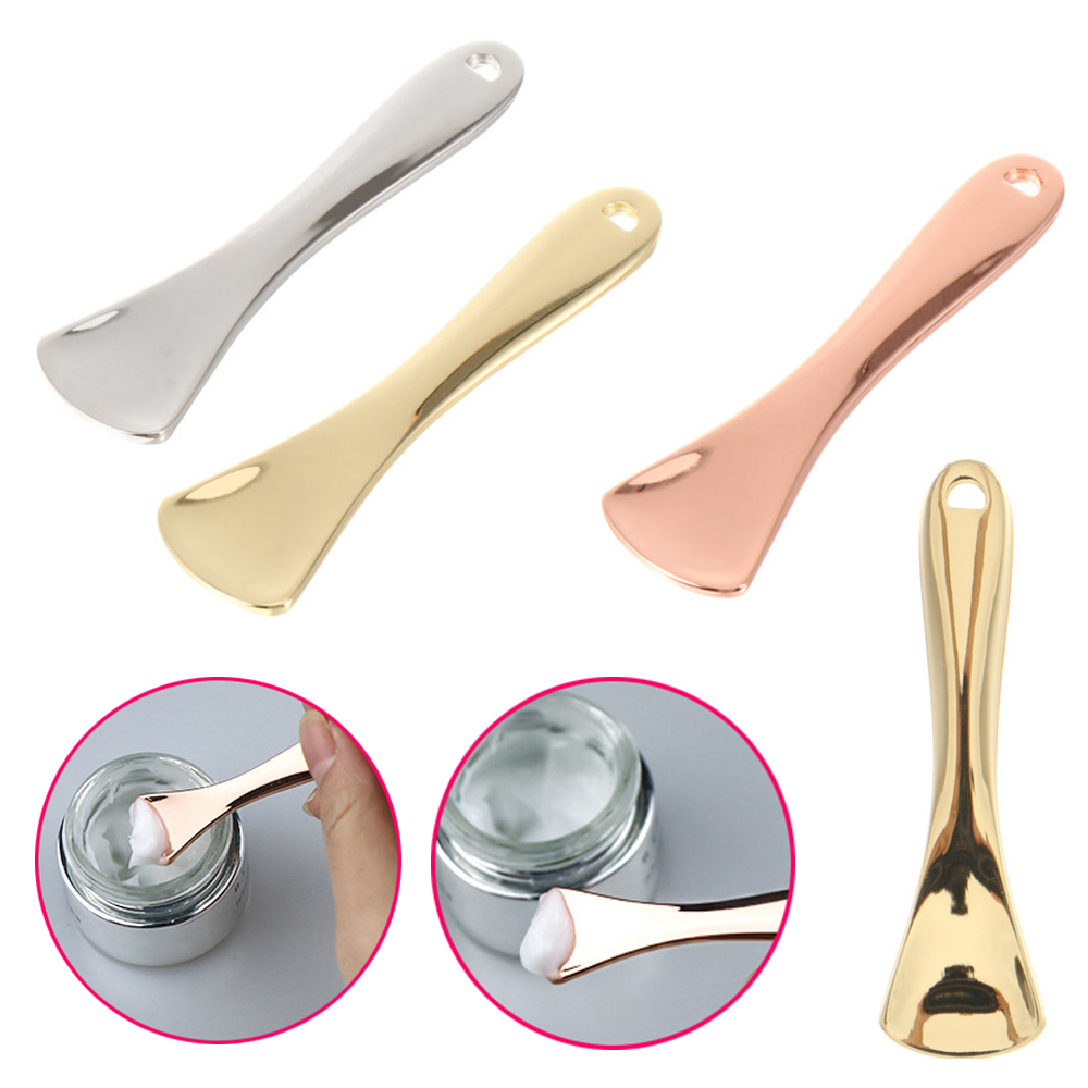 Best of 1pcs Metal Zinc Mini Cosmetic Spatula Curved Scoop Gold Silver Makeup Mask Cream Spoon Eye Cream Stick Beauty Scoop Reviews & Tips