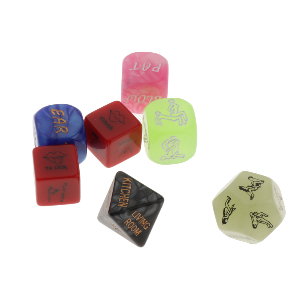 6PCS Romantic Role Playing Dice Novelty Adult Lovers Dice Funny Role Playing Throwing Dice