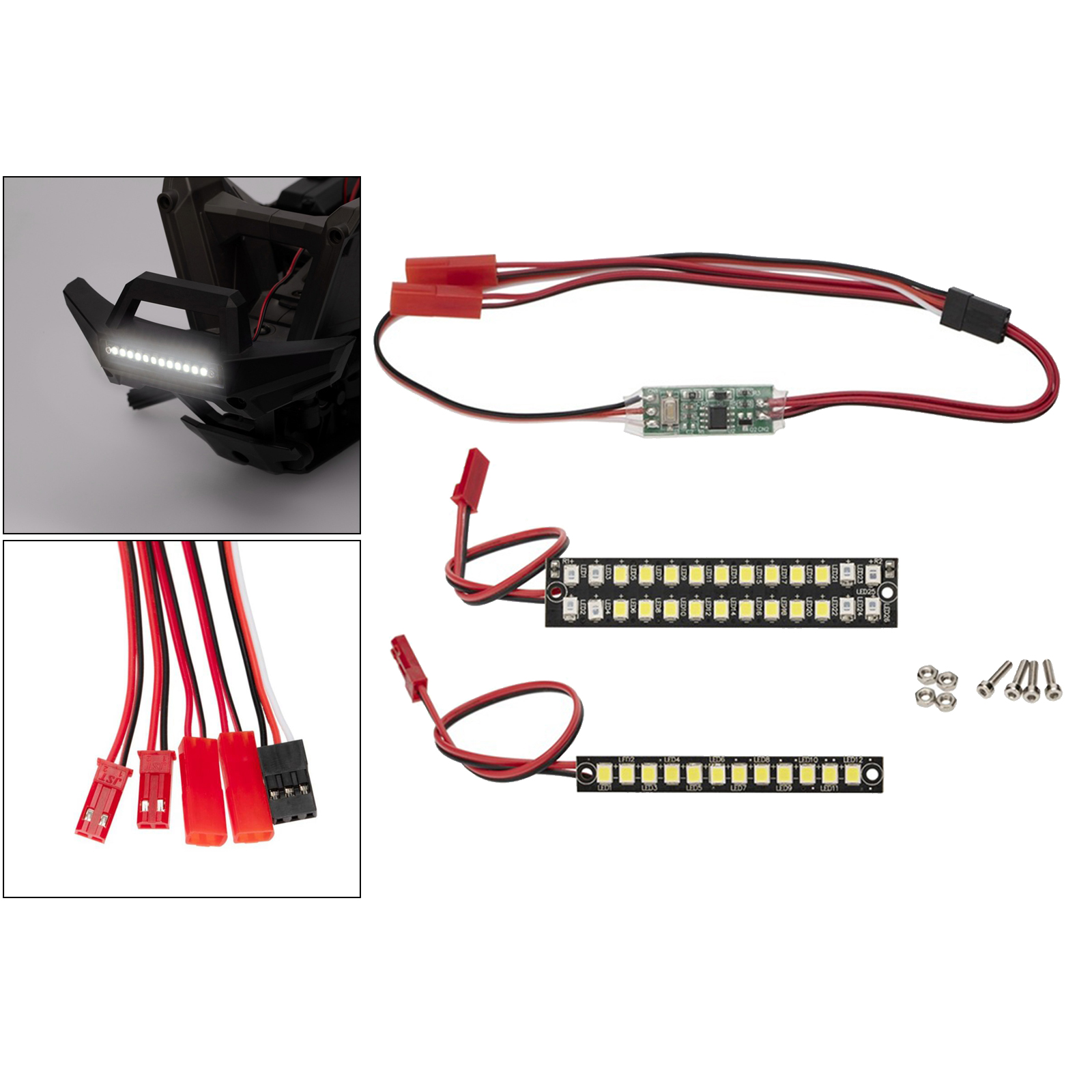 Front Rear LED Light Strips fits for  MAXX Small X 1:10 RC,Easy to Install