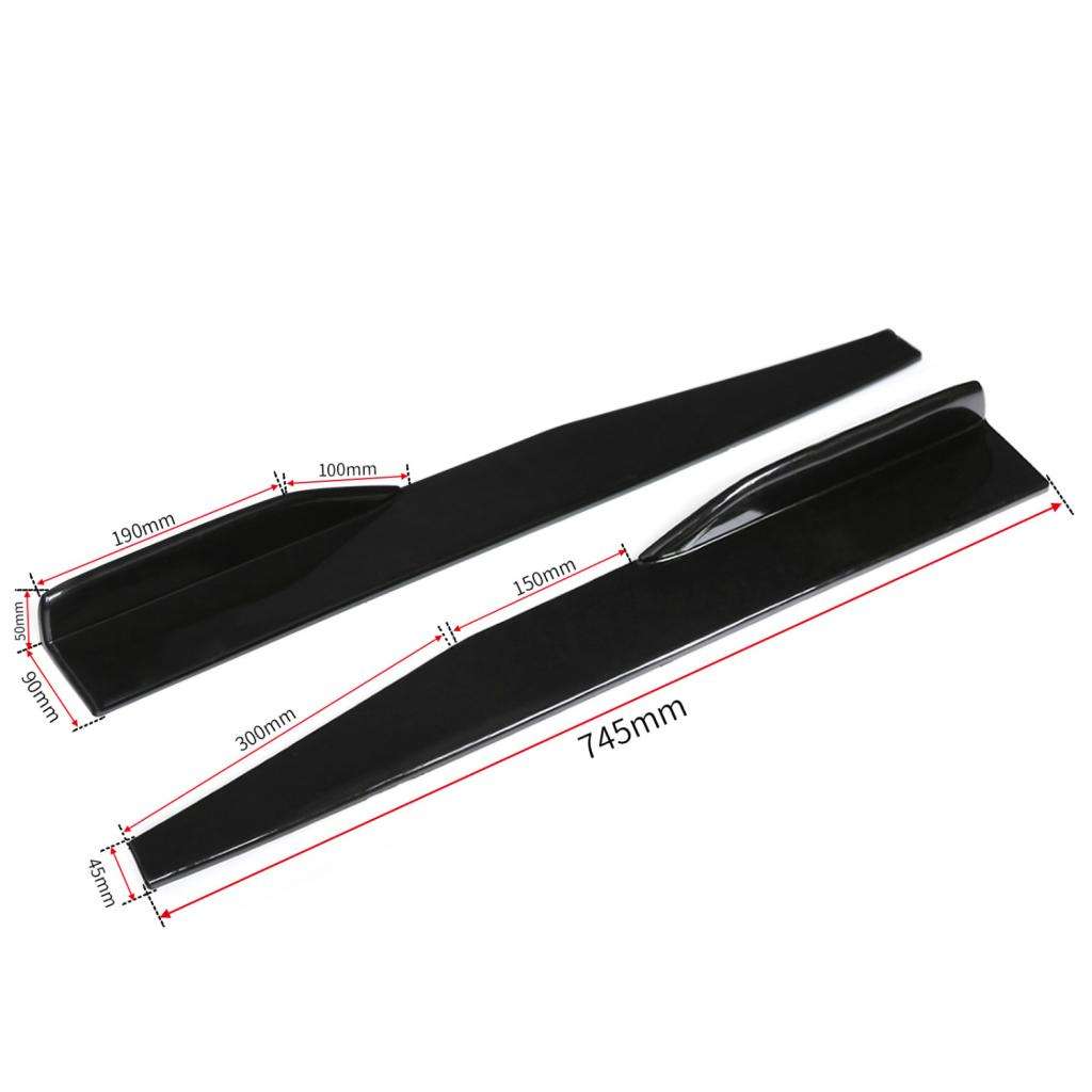 A Pair Of Side Skirts Made Of Plastic With 10 Screws 75x4,5x5cm