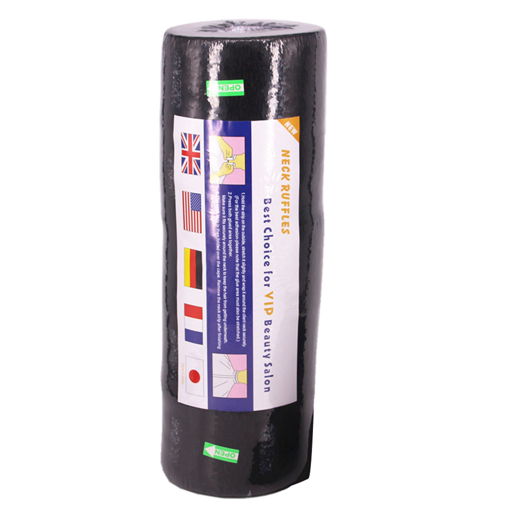 5 Roll/Bag Disposable Neck Strip Paper Collar Barber Shop Salon Cape Black