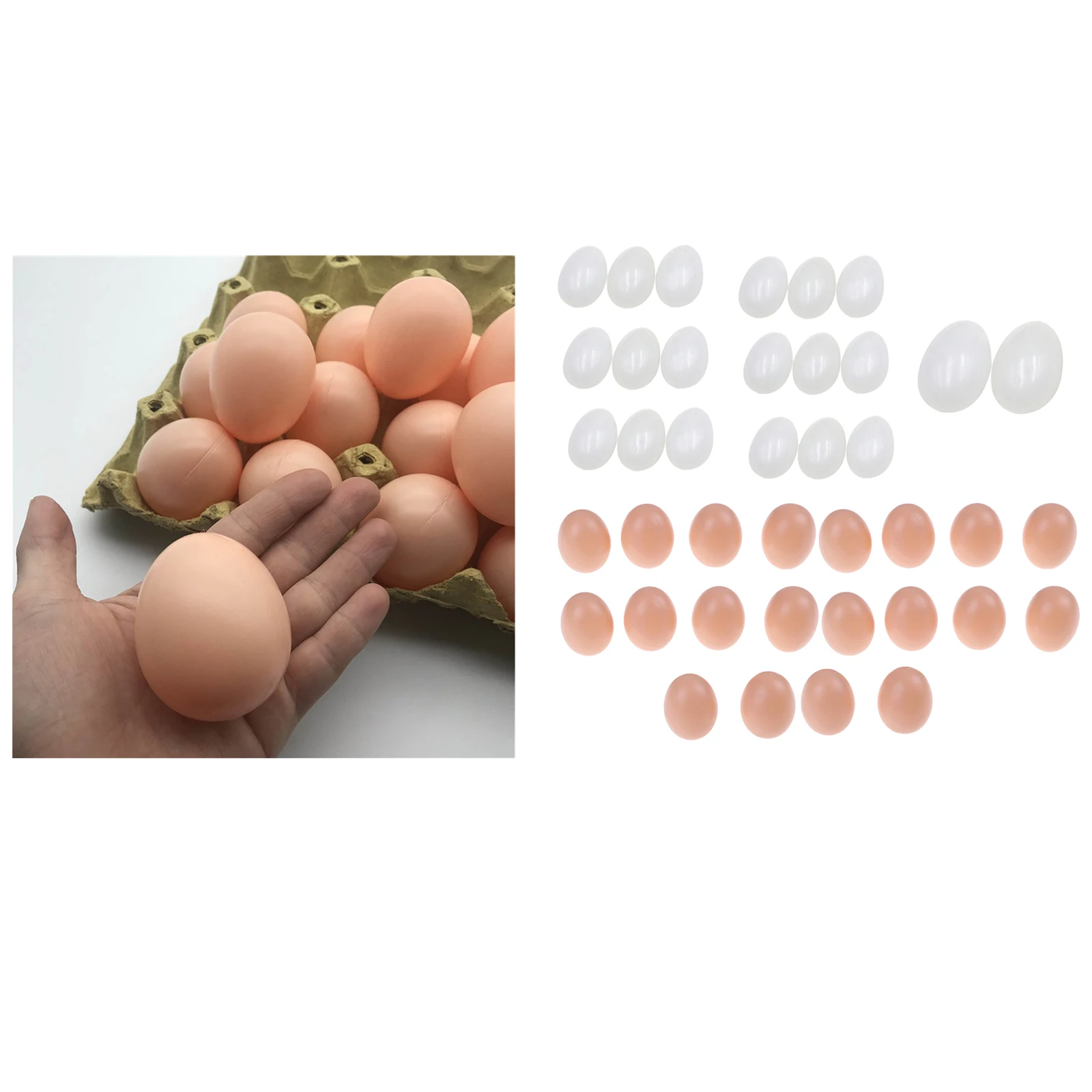 Pack of 20 Realistic Fake Eggs for DIY Painting Kids Toy Party Supplies