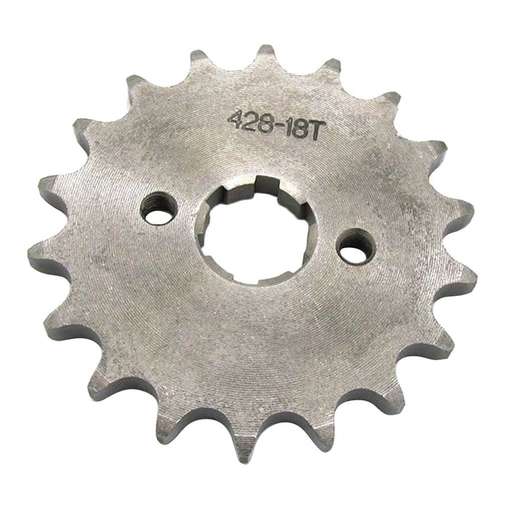 428-18T 20mm Front Sprocket for Motorcycle ATV Dirtbike - Silver
