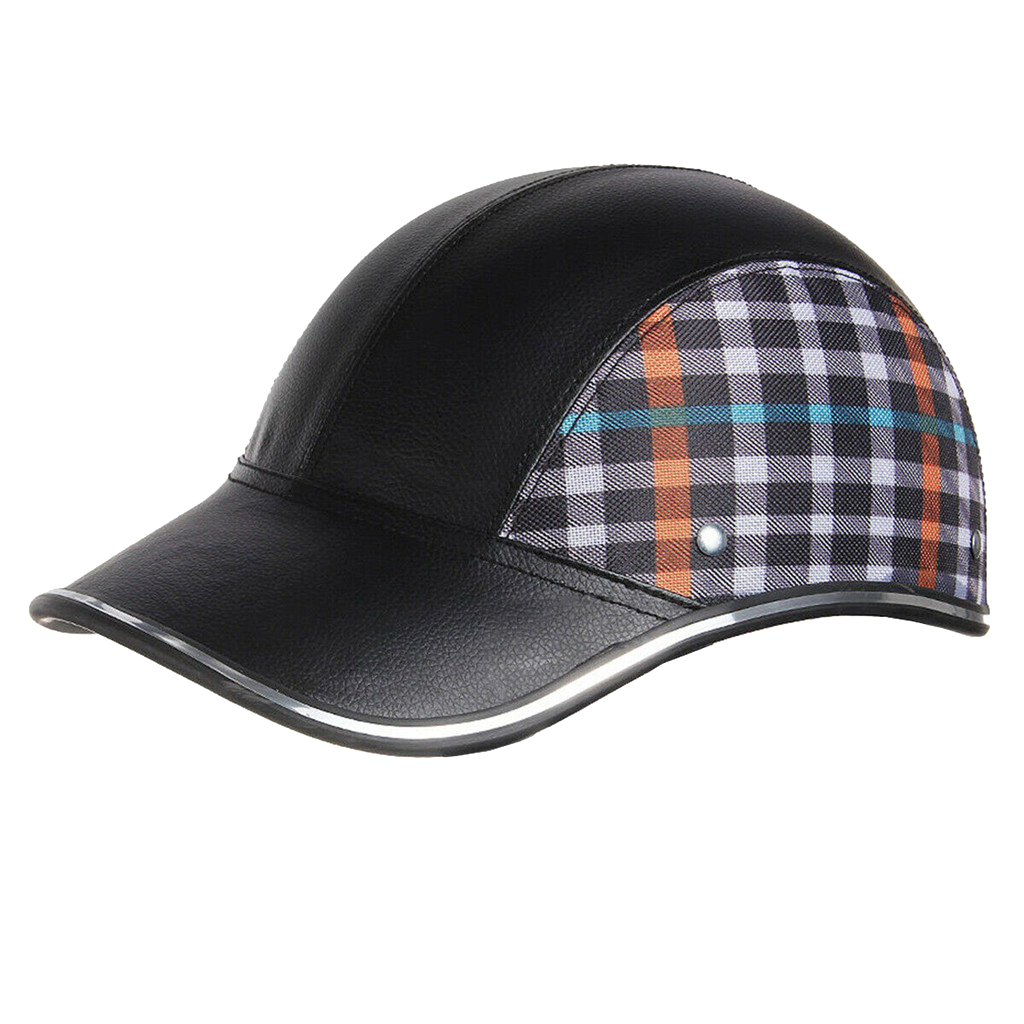 New German Style Bicycle Helmet Motorcycle Half Helmet Open Face DOT for Cruiser Chopper  PU Leather Cycling Caps