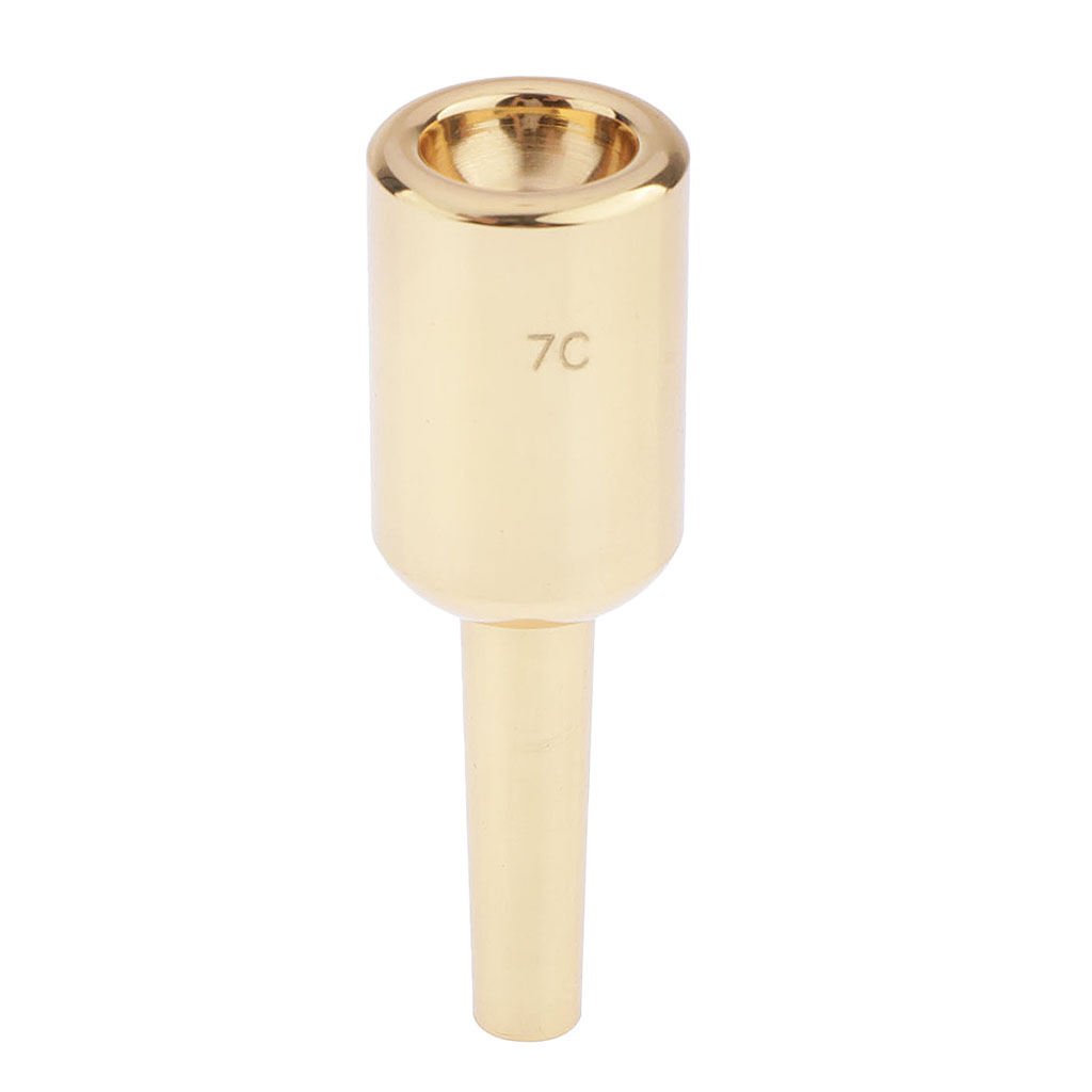 Trumpet Mouthpiece 7C Replacement Musical Instruments Accessories, Silver/Gold Plate