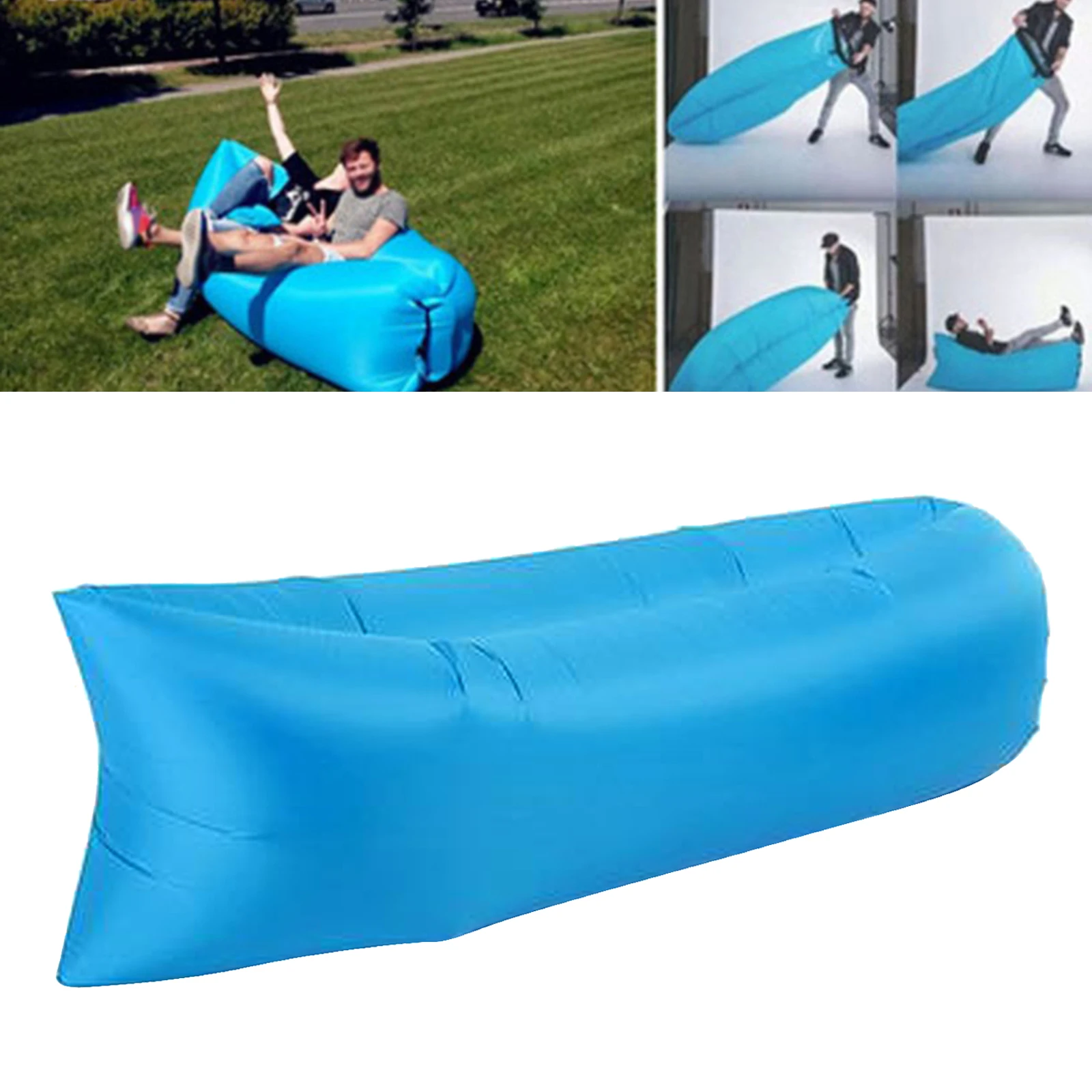 Inflatable Air Bed Sofa Lounger Couch Chair Bag Hangout Sleeping Bag Inflatable Mattress Beach Pool Camping Picnic Hammock