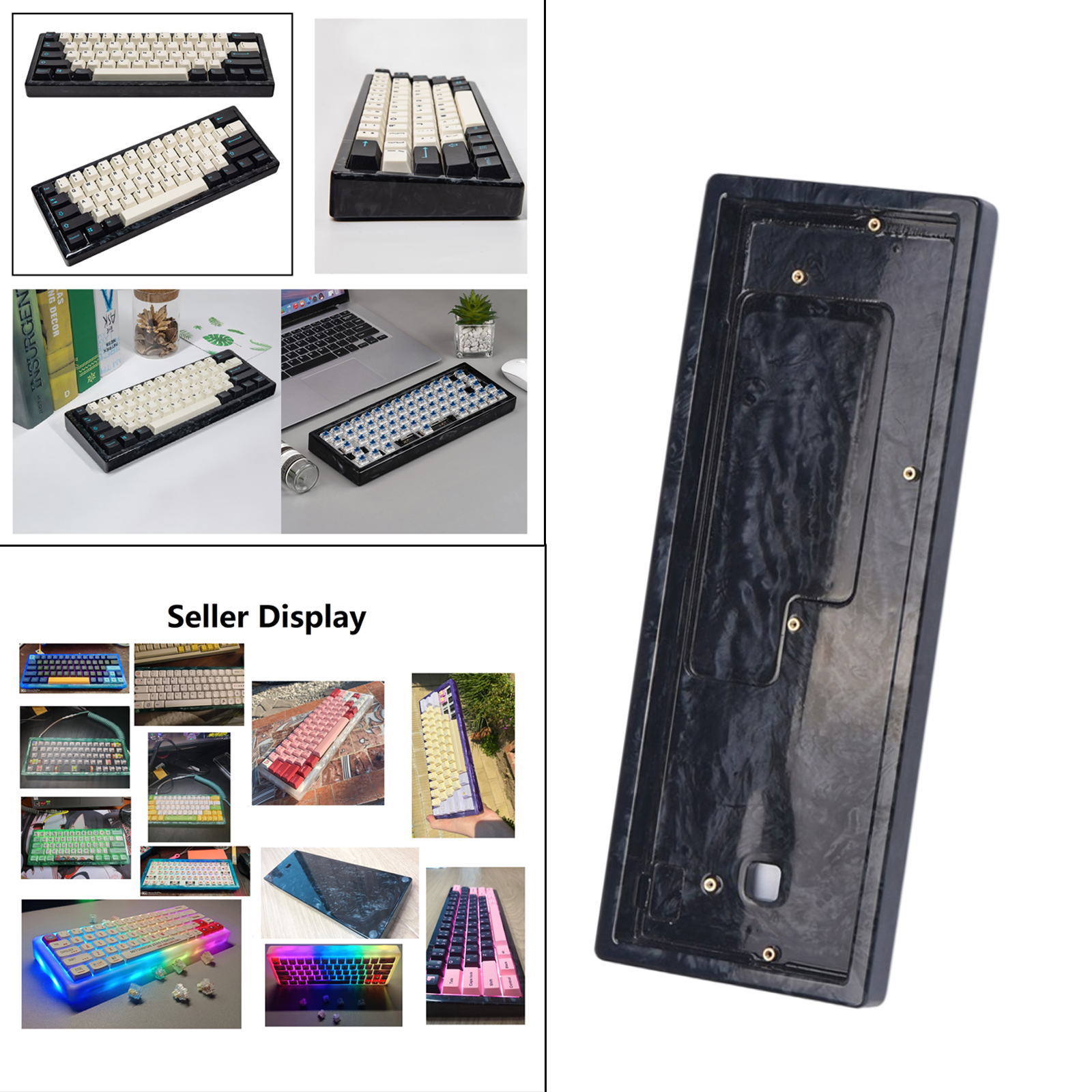 Keyboard Case Resin Shell for 60% DIY GH60 GK61 RK61 XD61, Durable