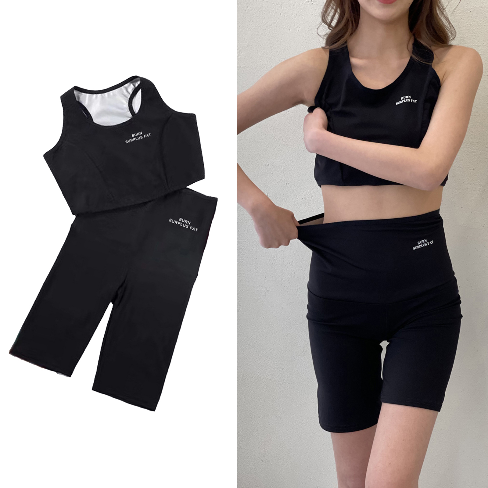 Pakaian Sauna Wanita Bra Fitness Crop 