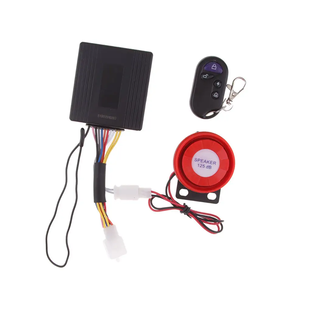 1 Set Motorcycle Security Anti-theft Alarm System Kit With Remote Control