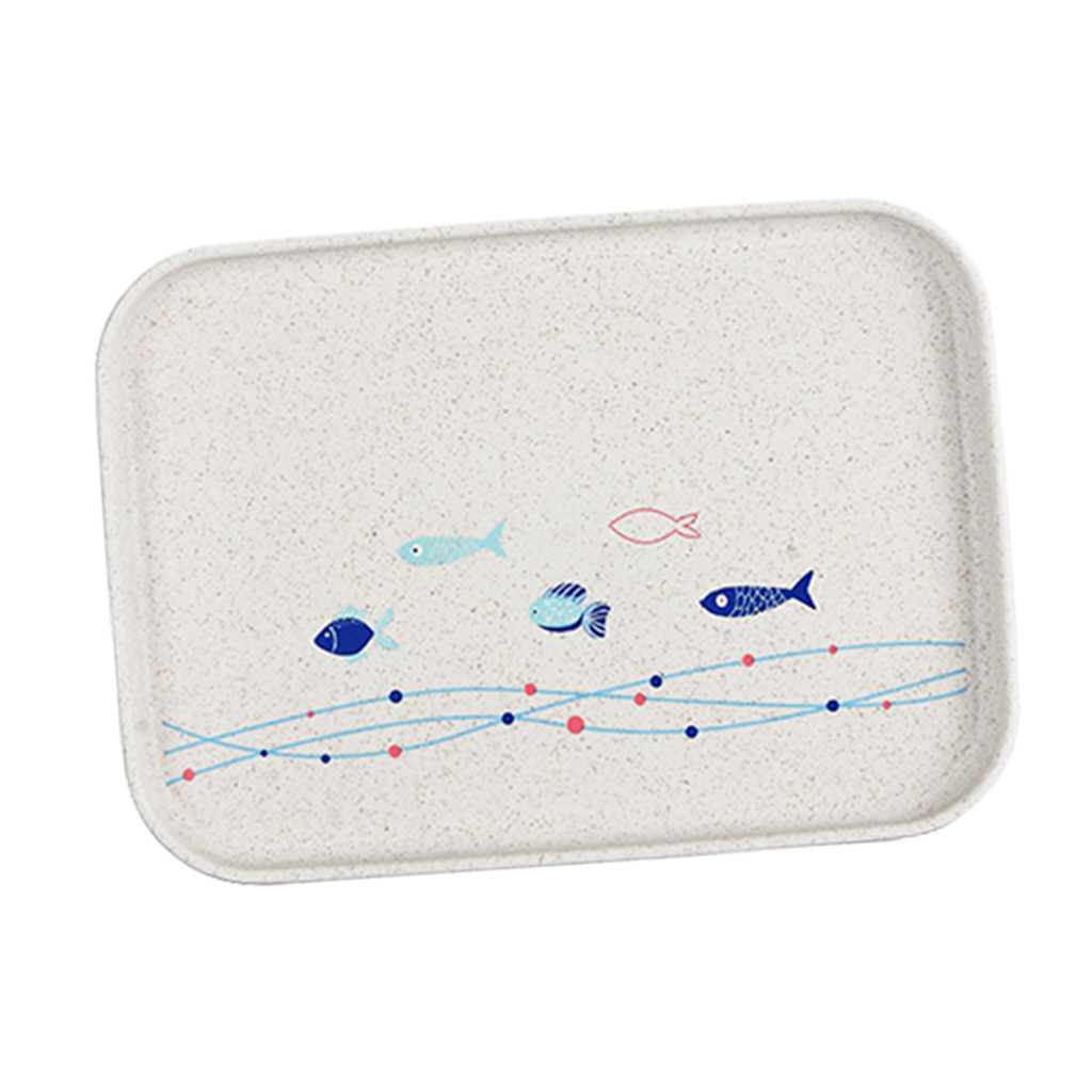 1 Piece Hotel Serving Trays Rectangle Melamine Plastic Tableware White
