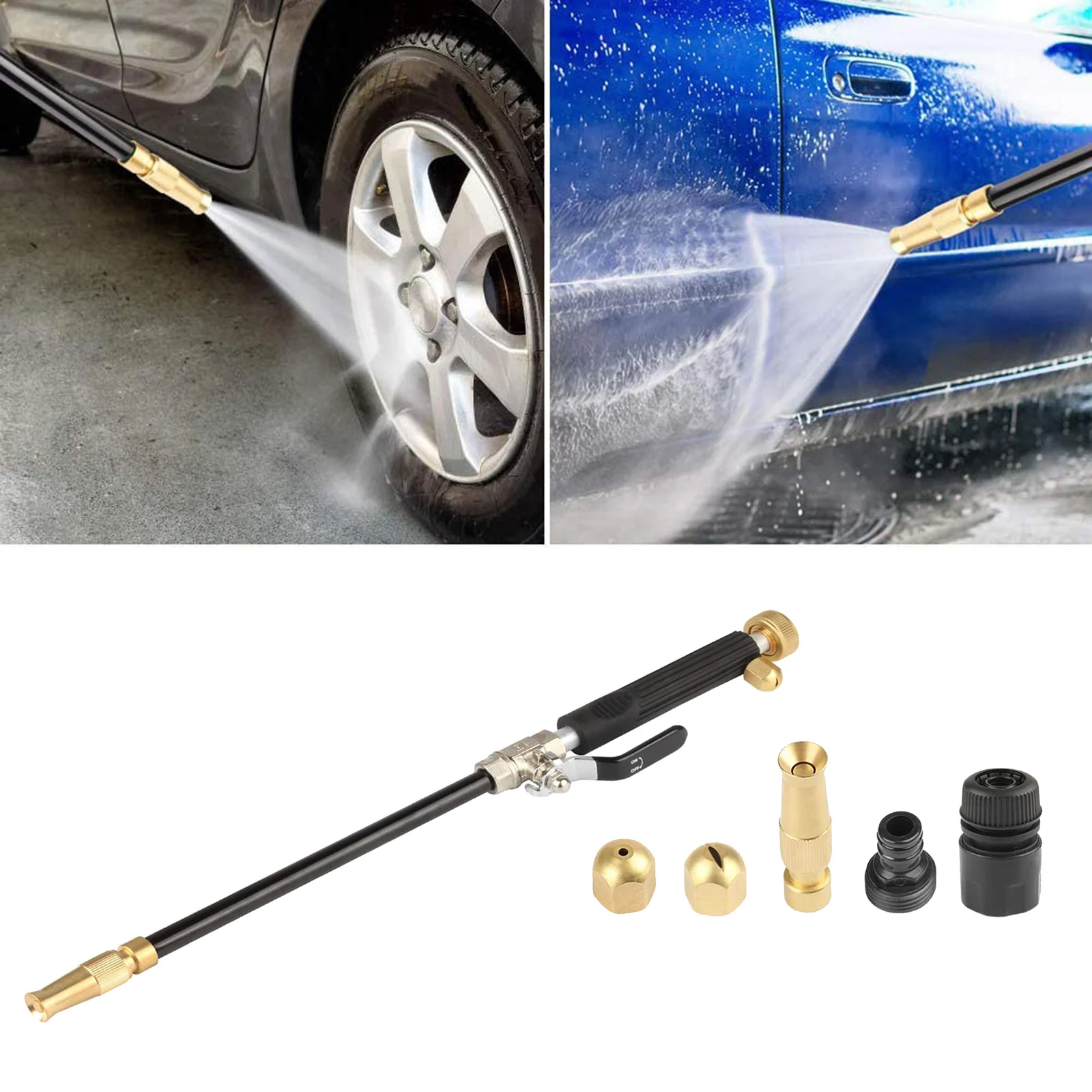 Details about   Pressure Power Washer Wall Water Spray Gun Nozzle Wand Attachment Hose Jet 
