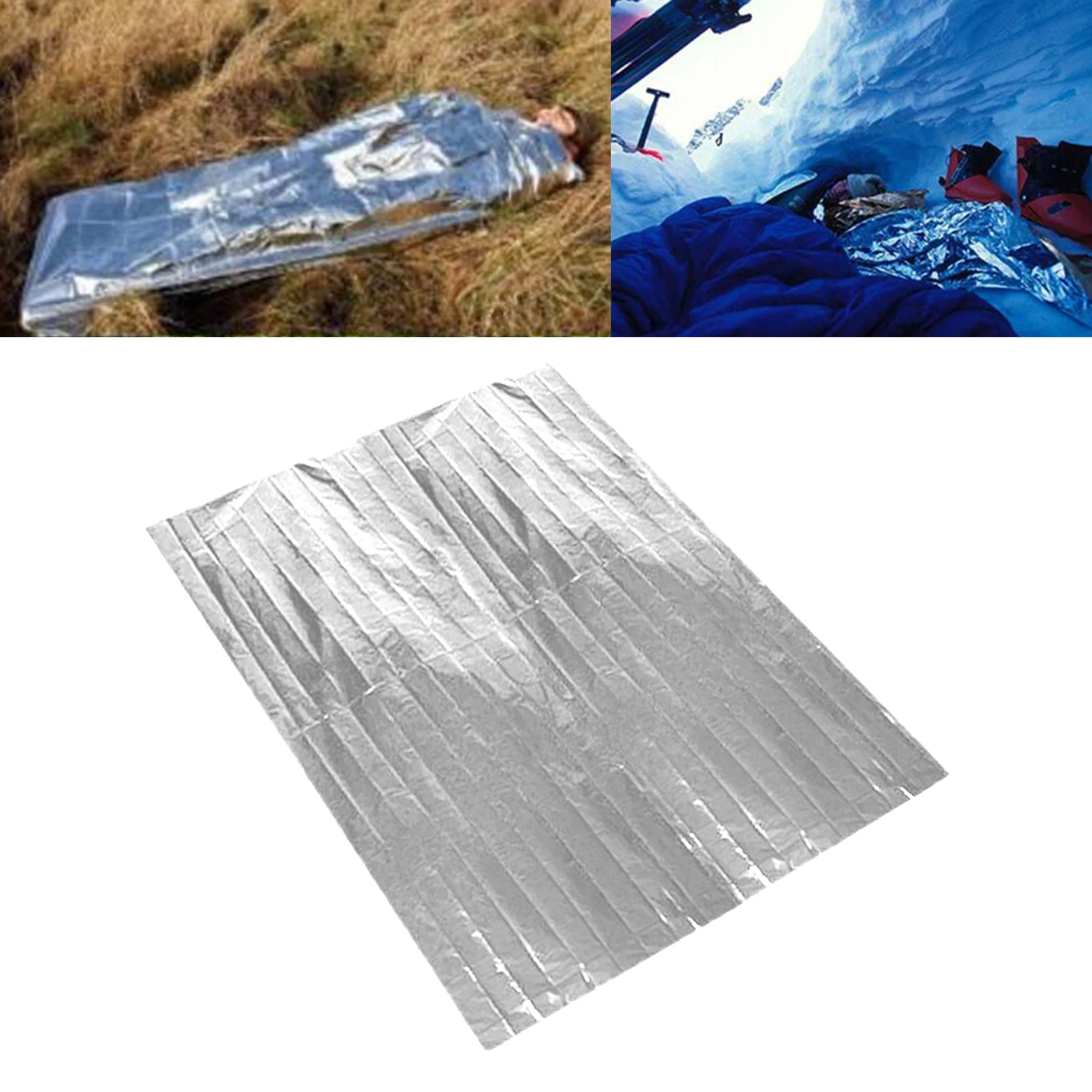 Emergency Blankets Extra Large Thermal Space Blanket for Hiking, Camping, , Prepper and First Aid Survival Kits