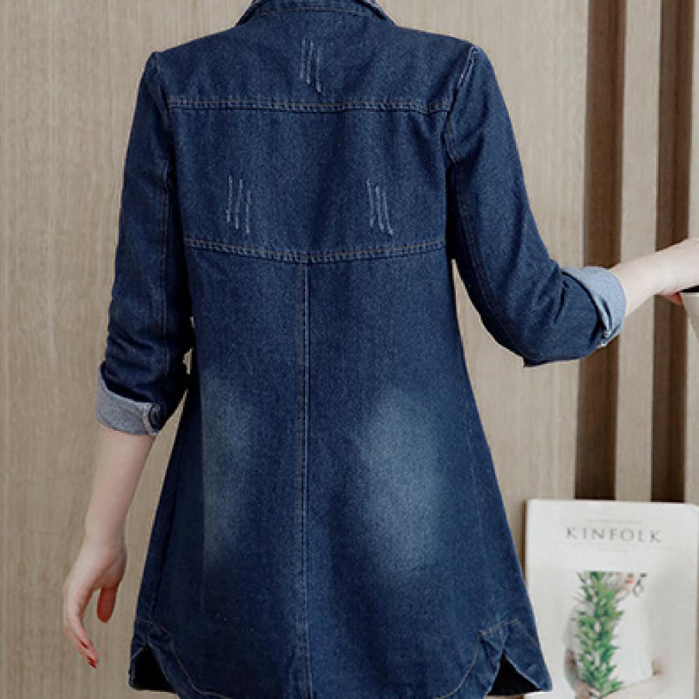 trending produtos grande tamanho trench coat outerwear feminino denim jaqueta bordado outono vestuário europeu moda quente