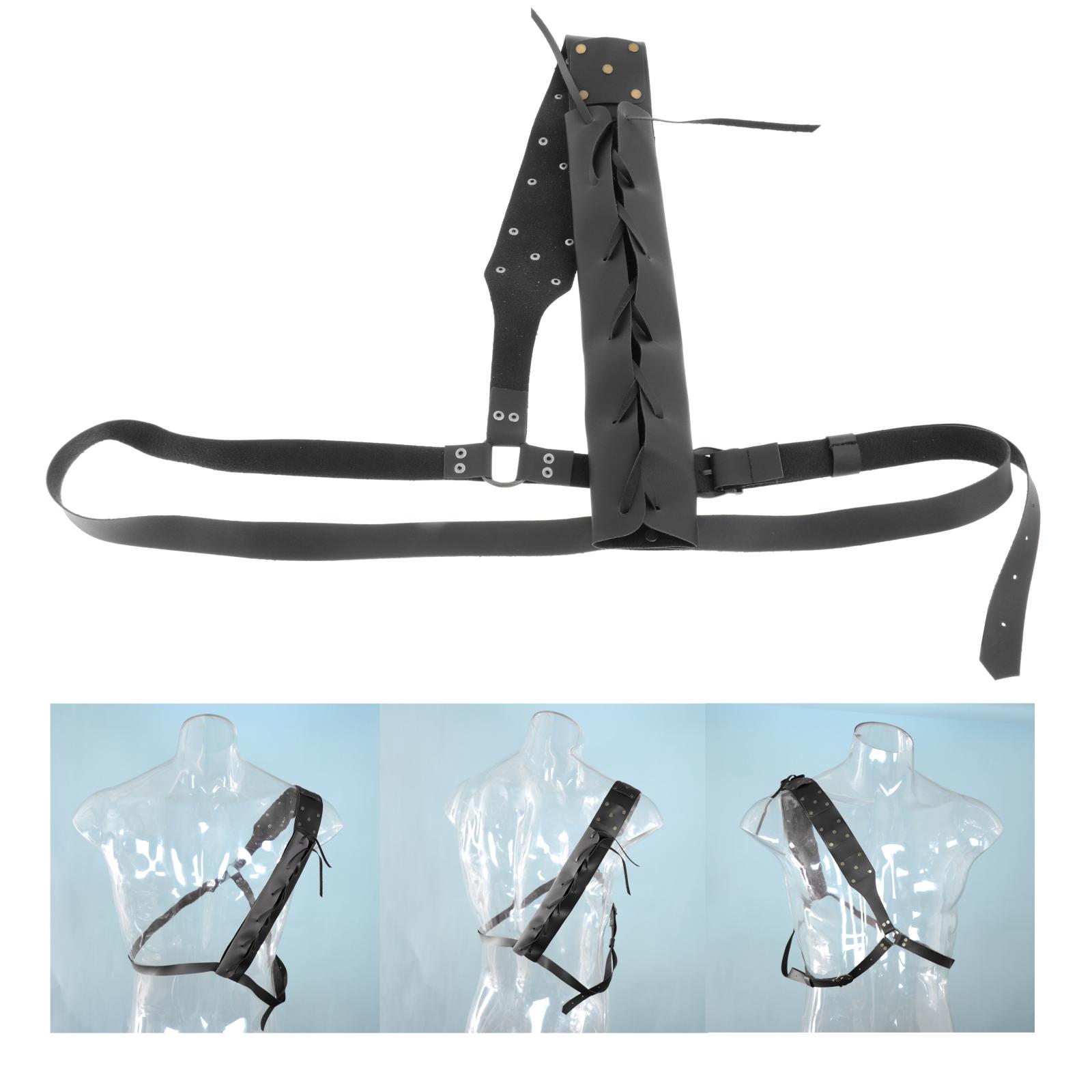 Medieval Sword Belt Shoulder Sheath Scabbard Holder Adult Men Larp Knight Battle Weapon Costume Rapier Ring Belt Strap Holster