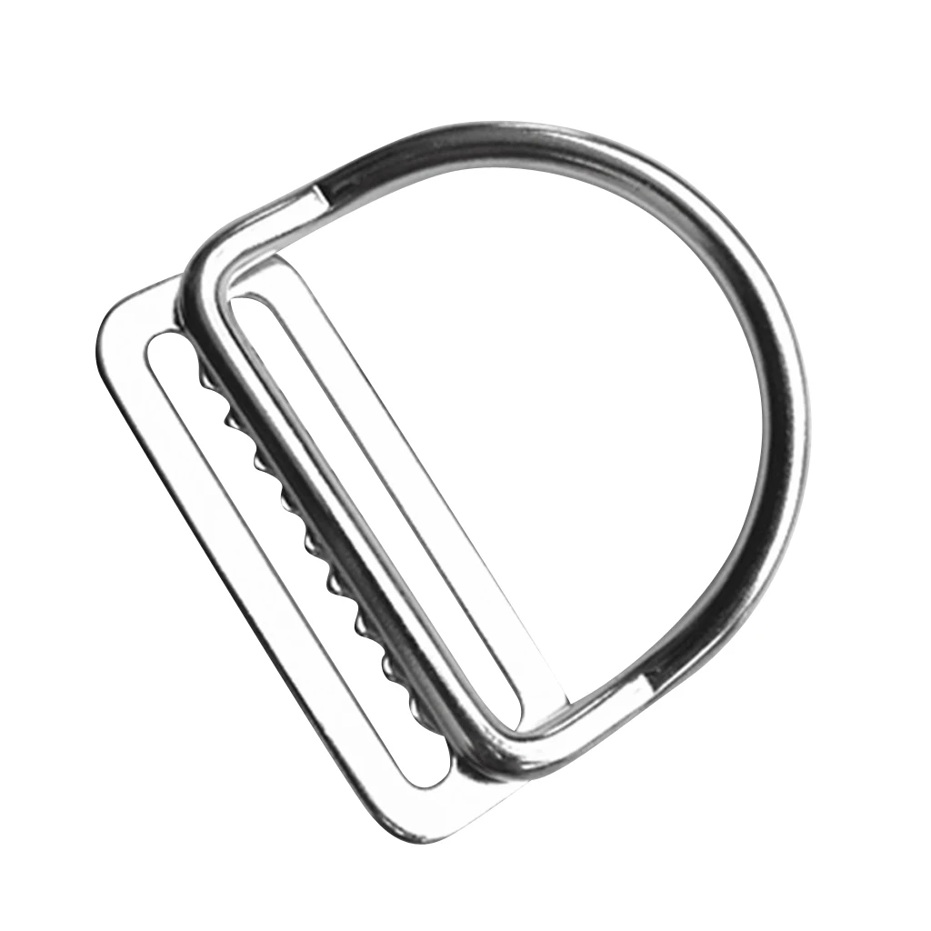 Scuba Dive 316 Stainless Steel Keeper Clip & Bent D Ring For 5cm Weight Belt