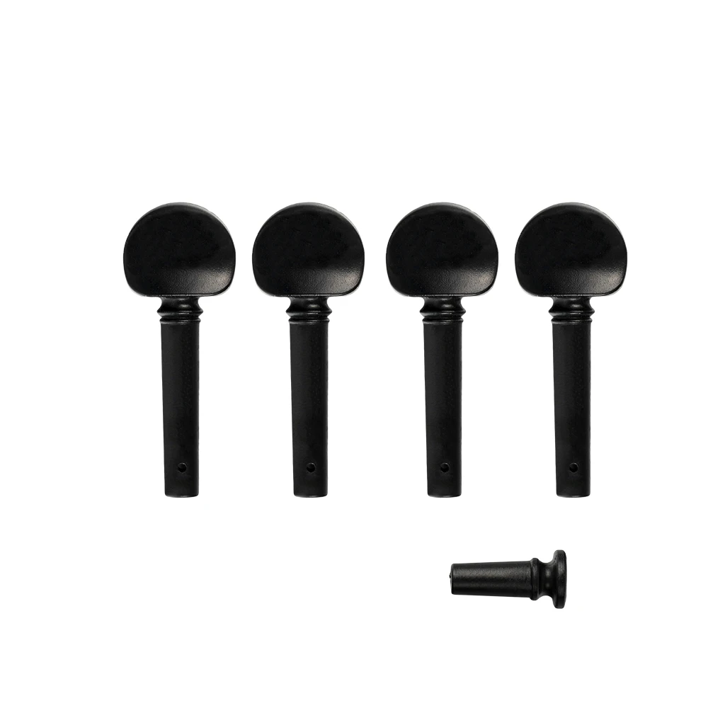 1/2 1/4 1/8 3/4 4/4 Violin Chinrest Tailpiece Fine Tuning Pegs Tailgut Endpin Kit Set Violin DIY Parts Musical Instruments Accs