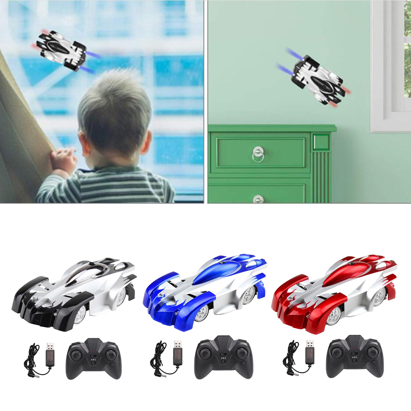 Wall Climbing Car  Ceiling 360° Rotating Anti Gravity Electric Toy Cars for Kids with Led Lights Holiday Gifts