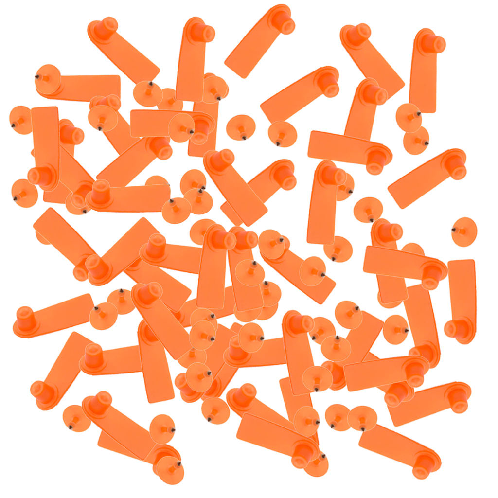100 Sets Plastic Ear Tag for Goat Sheep Pig Cattle Animal Livestock Tools