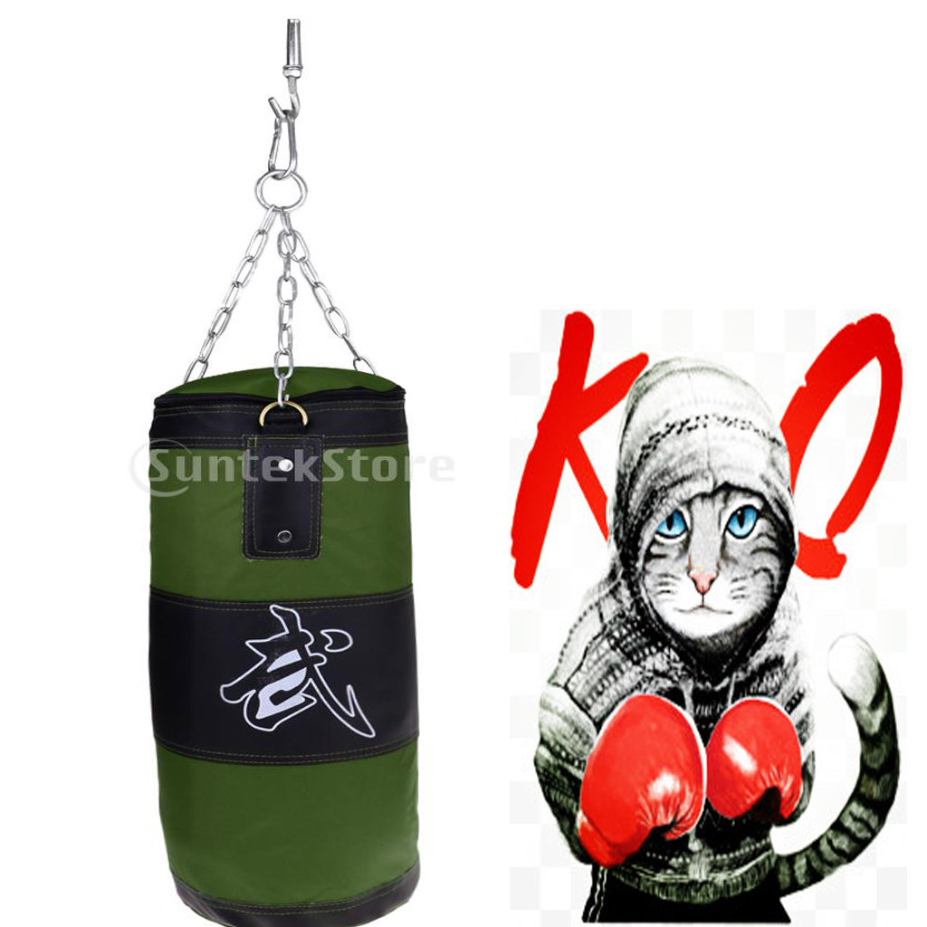 90cm Punch Bag MMA Boxing Training Sandbag Heavy Duty Bag for Fitness Practice and Responsiveness Improvement.