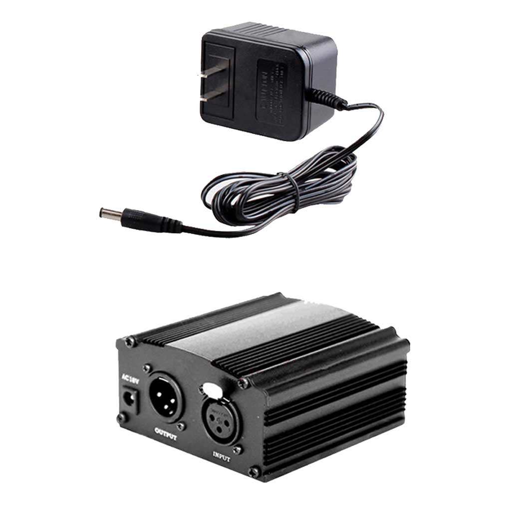 1 Channel 48V Phantom Power Supply w/ Adapter for Condenser Microphones