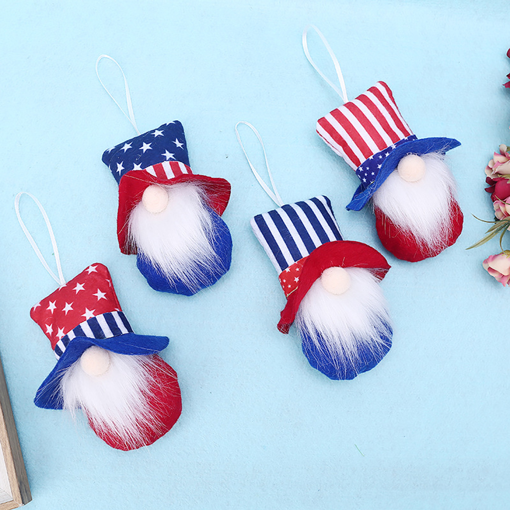 4x Gnome Plush Doll Swedish Faceless Hanging Ornaments Weighted Bottom