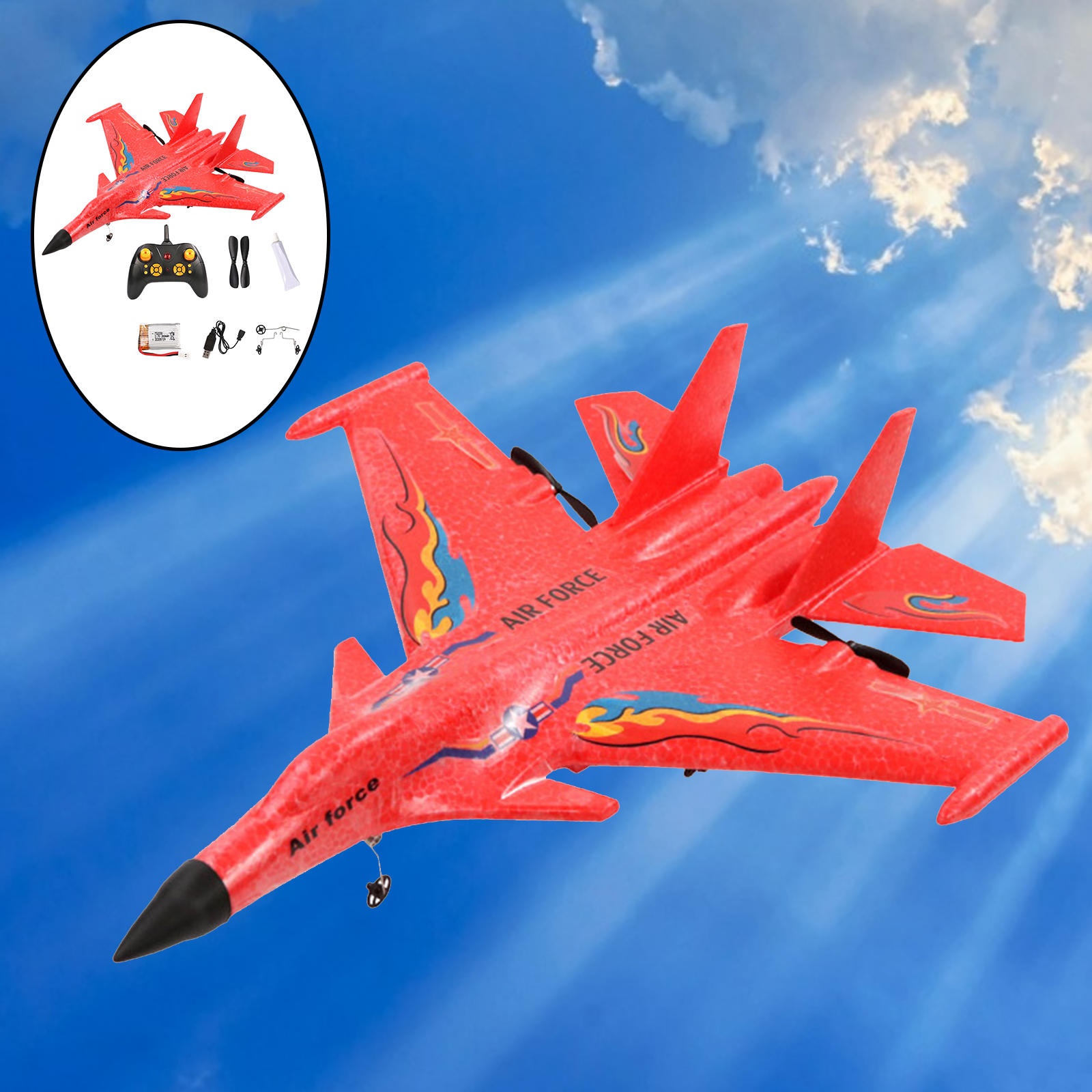 RC Airplane RC Aircraft 2.4G 3 Channels Remote Control Foam Glider Wireless Fixed Wing Air Plane Glider Toys for Kids Adult