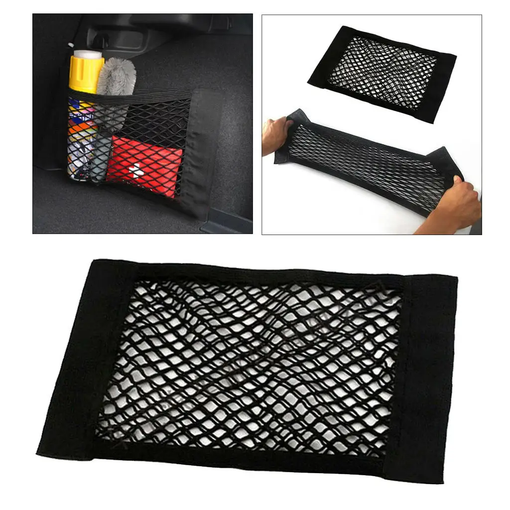 Universal Car Rear Cargo Organizer Elastic Mesh Net Holder Bag