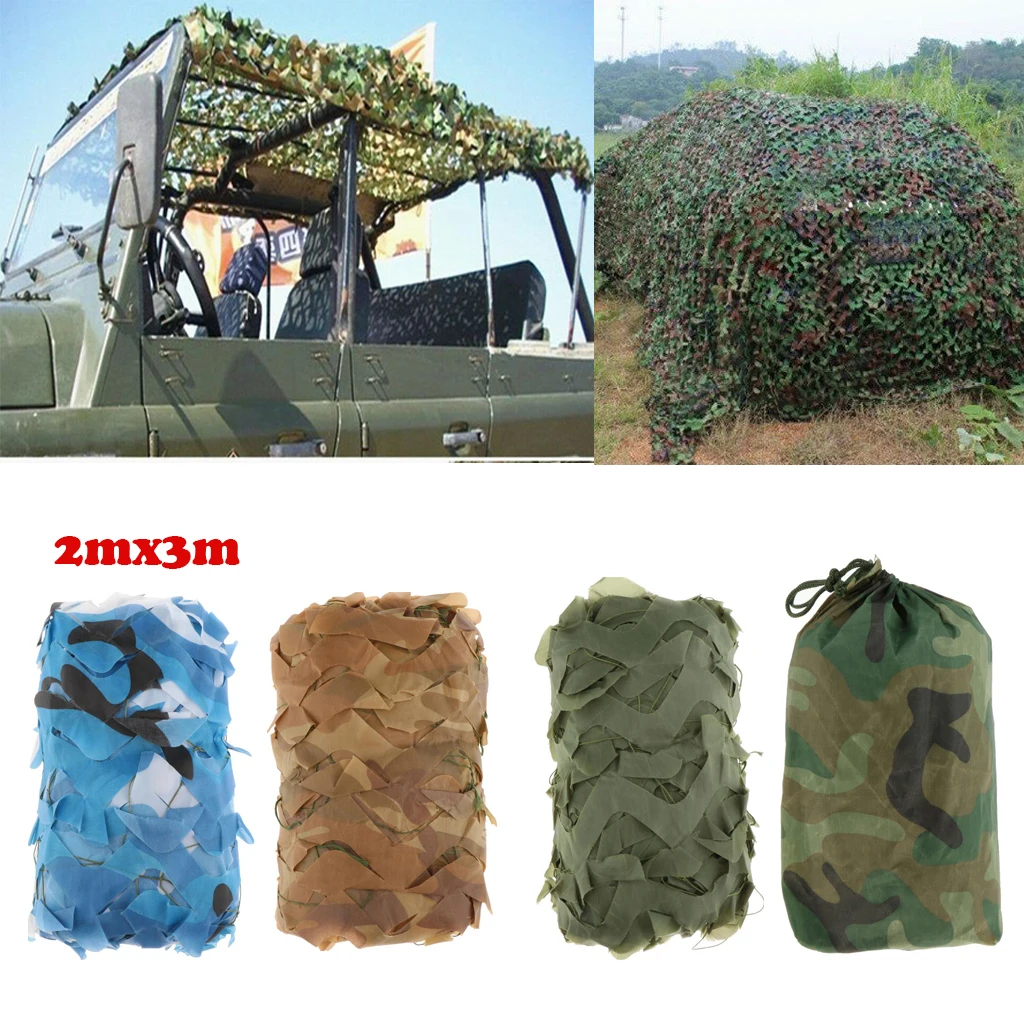 Hunting Camping Woodland Camouflage Netting Net Camo Netting Hide Cover Garden Camping Tent CoverCamo Sunshade