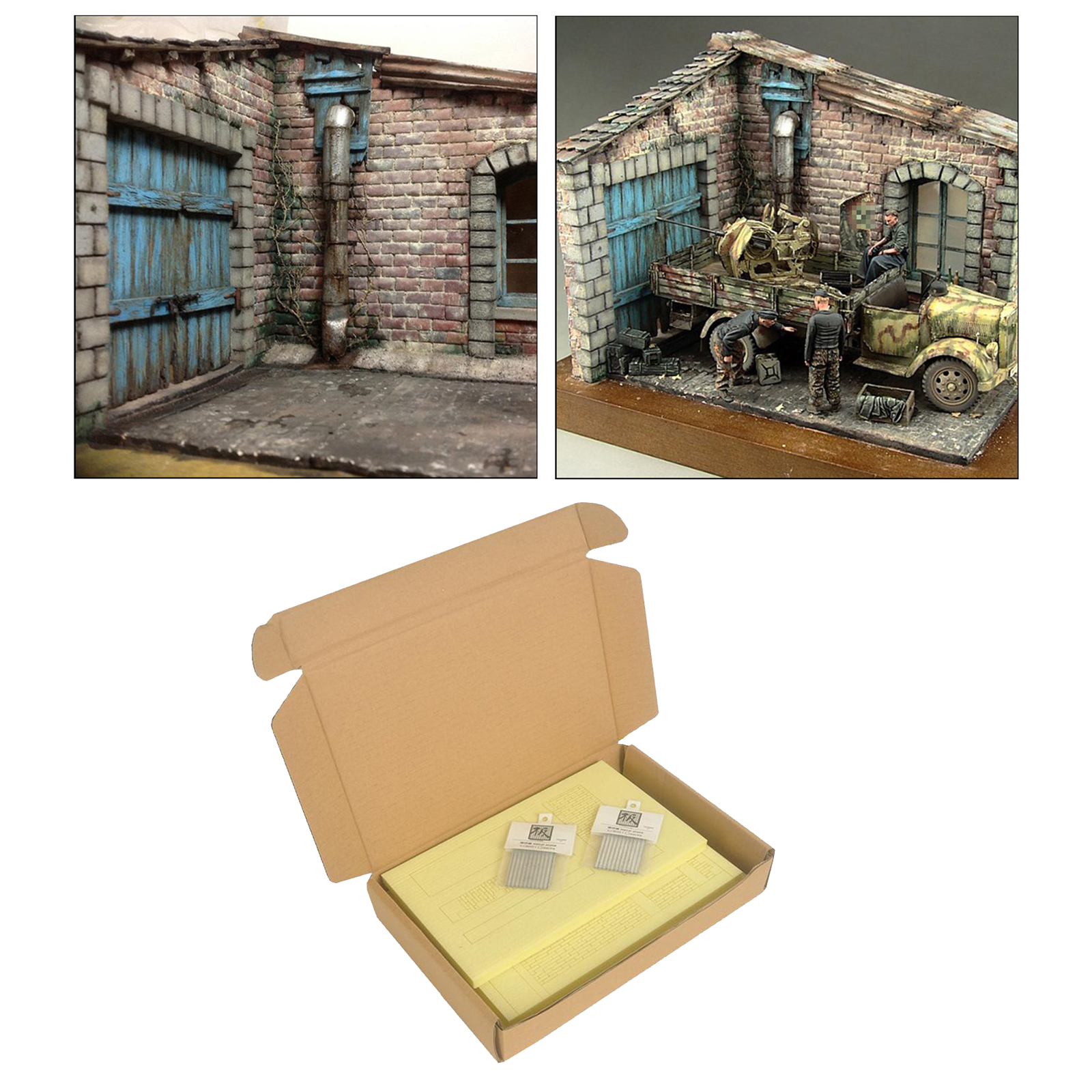 Hobby Crafts Building 3D Puzzle Unassembled Kits European Ruins House 1:35 Scale Miniature Sand Table War Layout