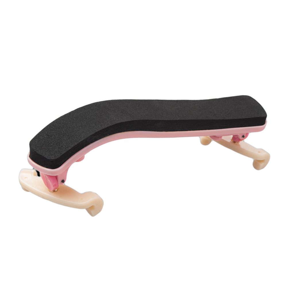 Lightweight Violin Shoulder Rest for 4/4 and 3/4 Size (Black and Pink)