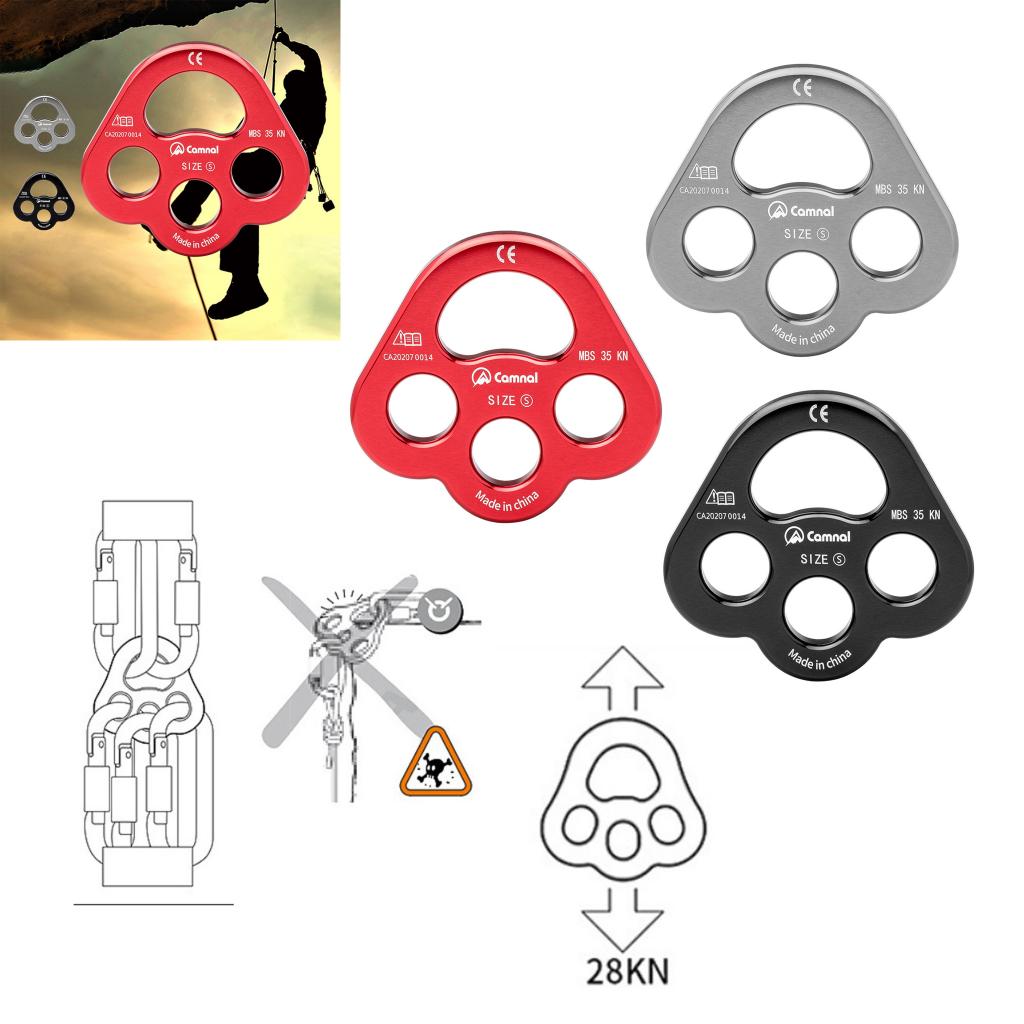 35 KN Climbing Descender Rigging Plate Heavy Duty & High Strength Rappel Device