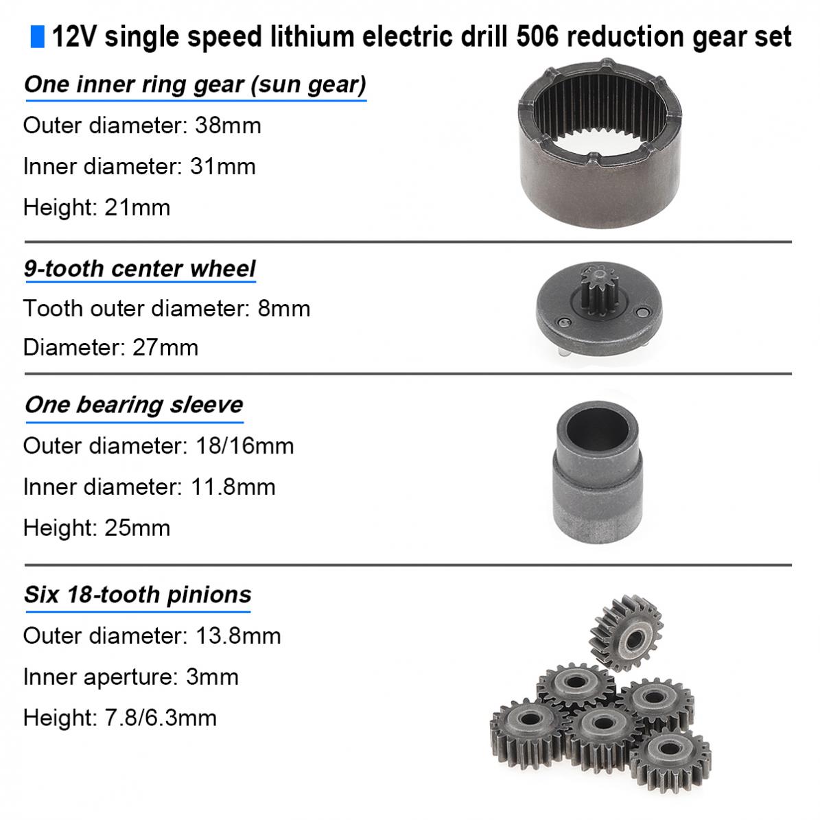 conjunto de engrenagem de velocidade única 12v