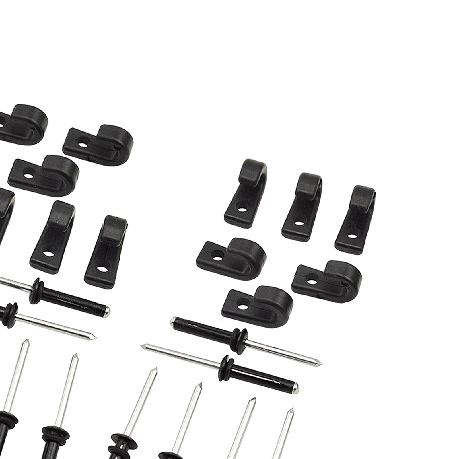 24pcs J-bar Kayak Roof Rack hooks and rivets, Universal Luggage Rack for Car SUV