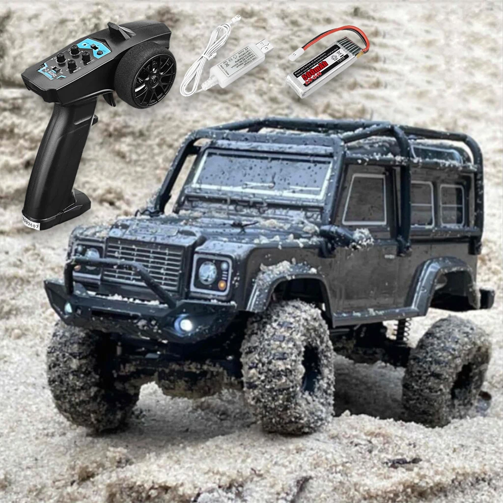1:24 RC Rock Crawler for Kids High Speed 12km/h Mountain Road All Terrains Vehicle Truck 4X4 Electric Hobby Car Toy Grade RTR