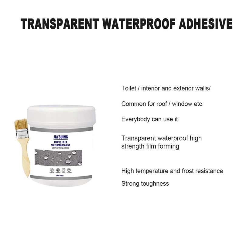 30/100/300g Transparent Waterproof Agent Toilet Anti-Leak Glue Strong Bonding Adhesive Sealant Invisible Glue Bathroom LBS Jewelry Magnet