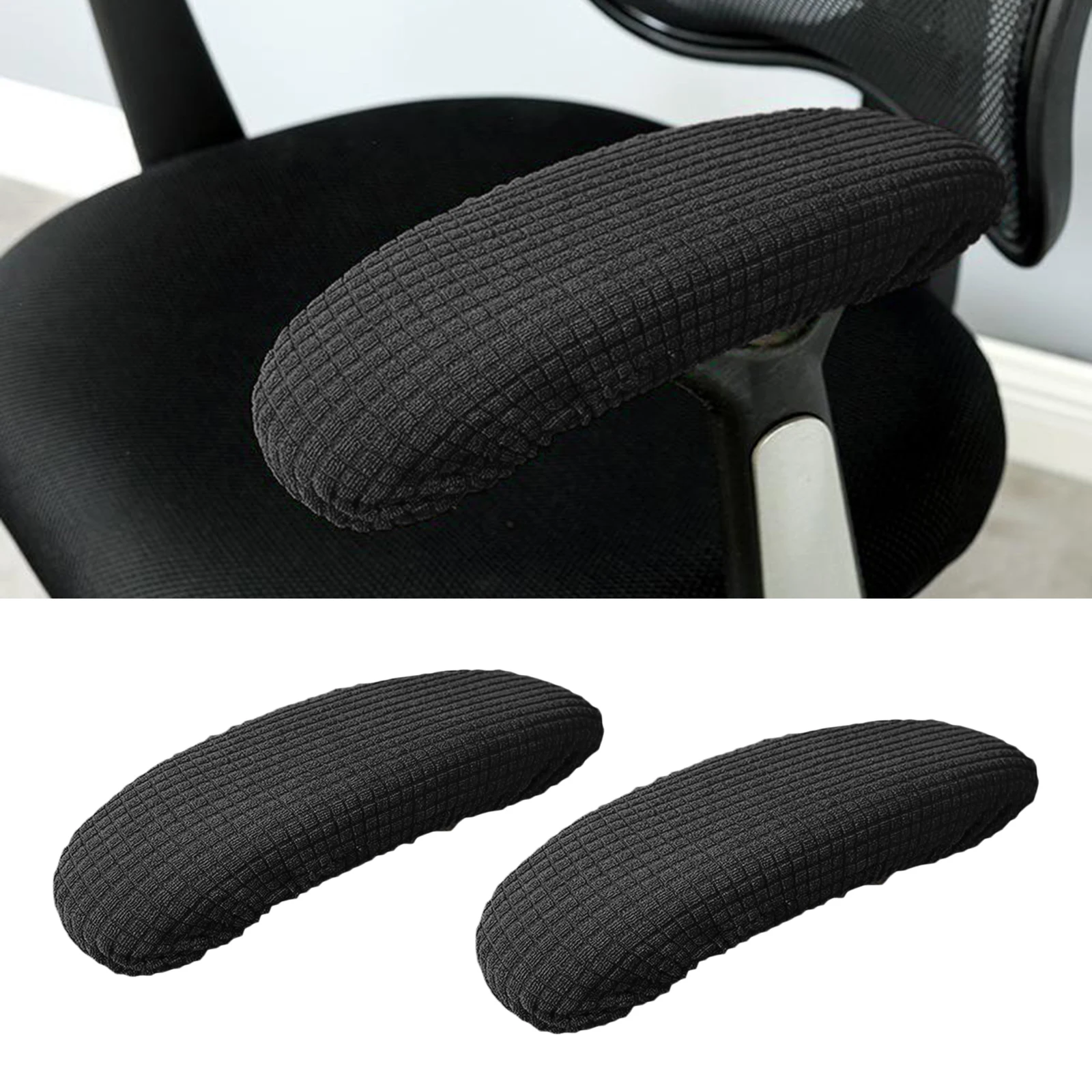 2pcs Chair Armrest Covers For Home Office Chairs For Elbow Polyester Armrest Slip Proof Sleeve Chair Arms Cover