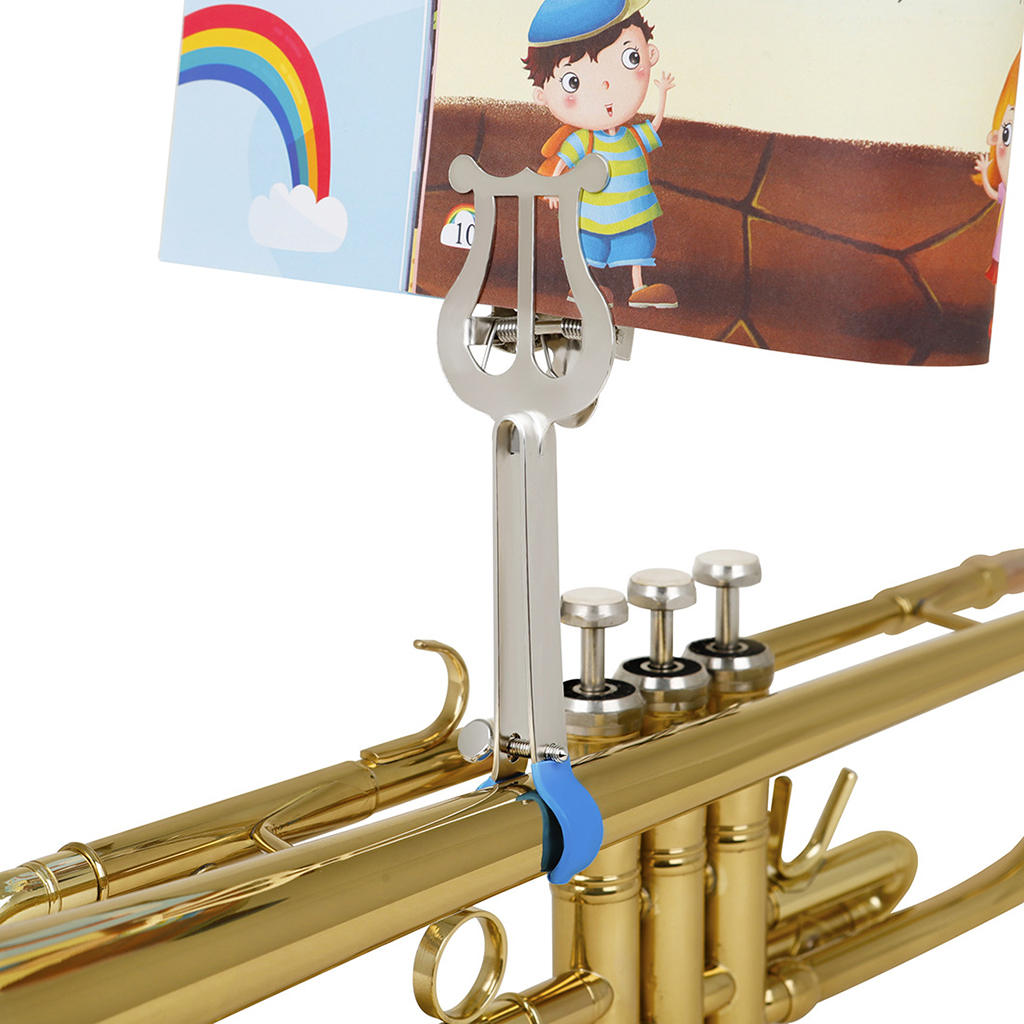 Durable Clamp On Stand Sheet Music Clip for Trumpet/Cornet/French Horn Marching Band