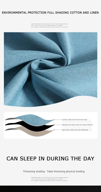Fresh Velcro Curtains Windows Soundproof Shading Cloth Curtains 1Pcs