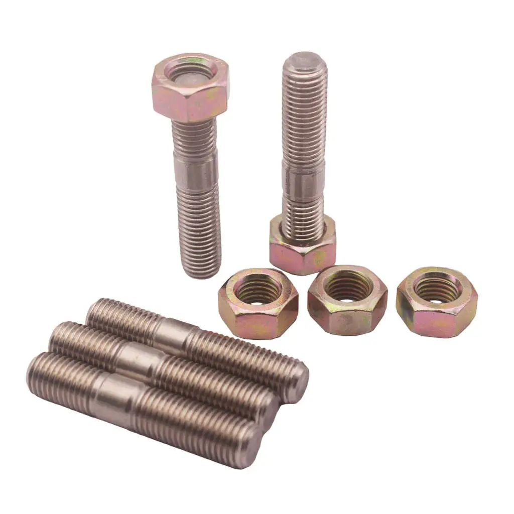 5x M10x1.25mm 50mm Turbo Stud Nut Kit Fit For   TD05H, TD06 Turbos