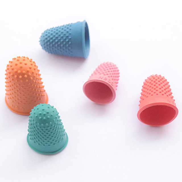 4PCS Rubber Finger Tips Office Rubber Thimbles Silicone Reusable