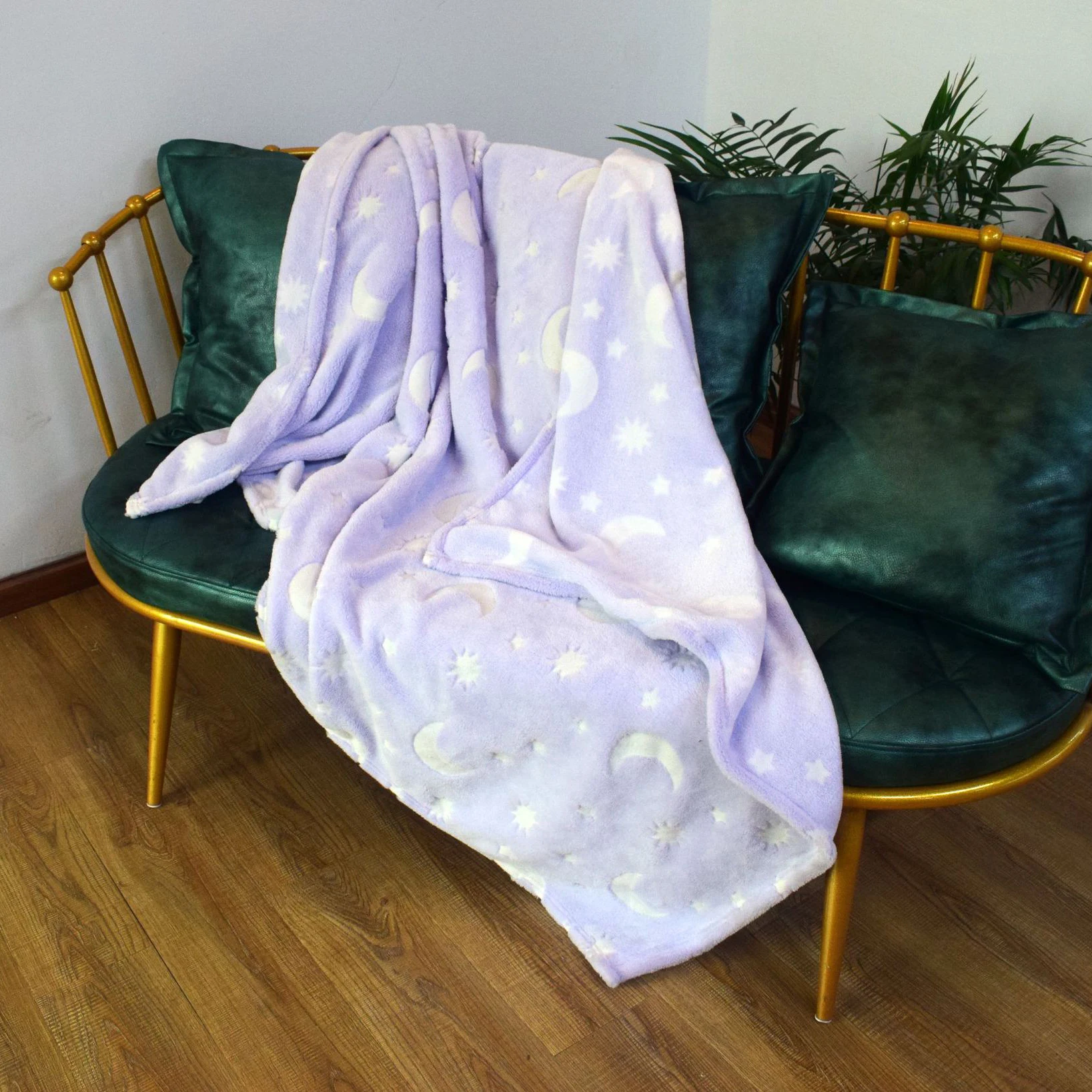 1M Glow In the Dark Blanket Flannel Space Stars Soft Sofa Throw Kids Home Decor 