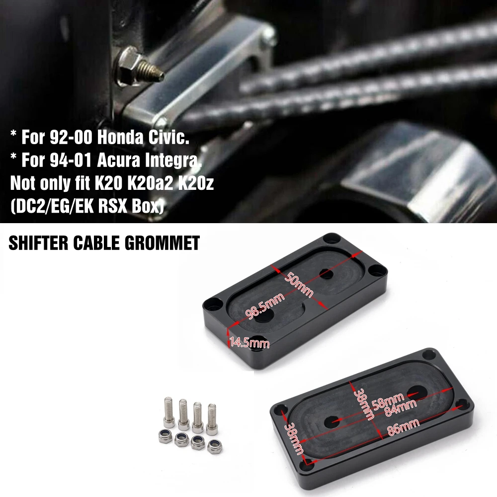 Aluminum Firewall Shift Cable Grommet Bezel For Honda Civic Integra w/ K-Swap 1x